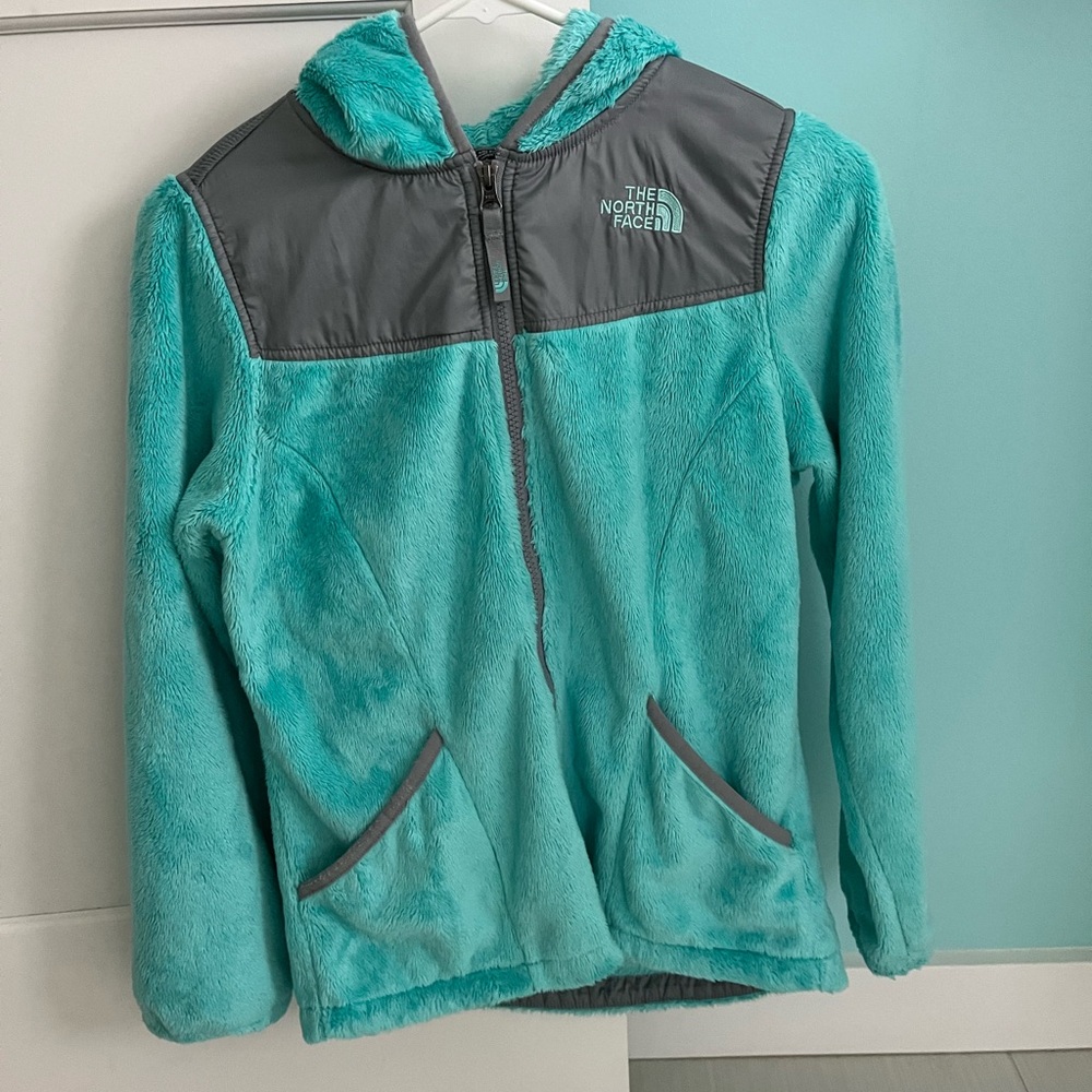 The North Face Kids' Aqua and Gray Fleece Jacket